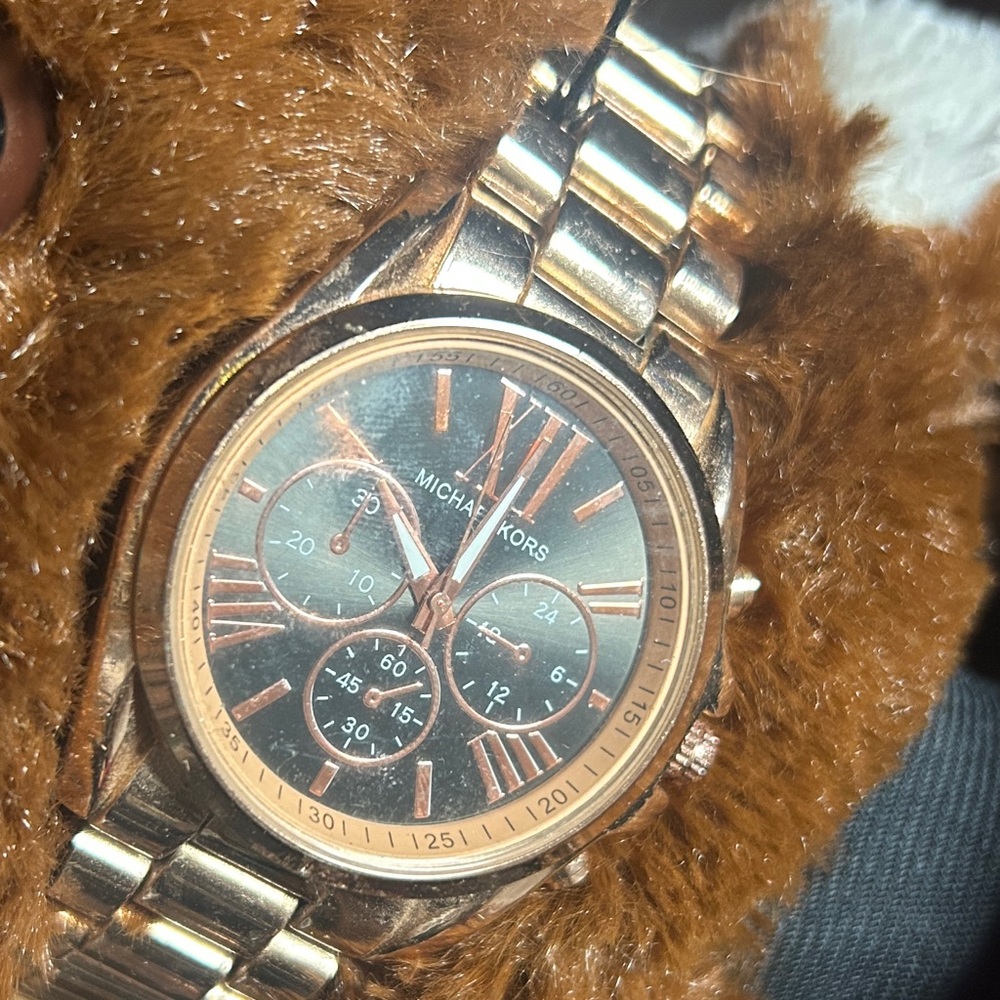 Michael Kors Gold and Black Chronograph Watch